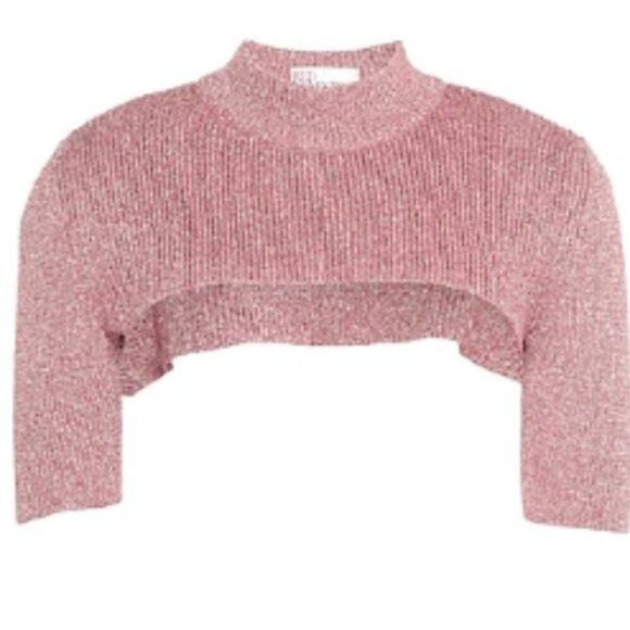 RED Valentino cropped Turtleneck sweater Pink L - Picture 1 of 6